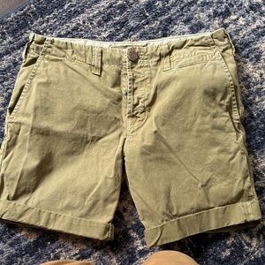 J Brand Olive Green Cotton Shorts
